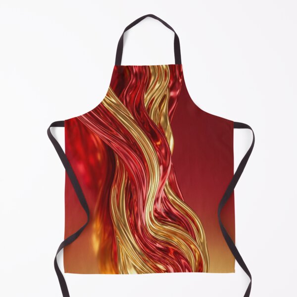 Item preview, Ren and gold flowing abstract art. designed and sold by IrsathThaslima.
