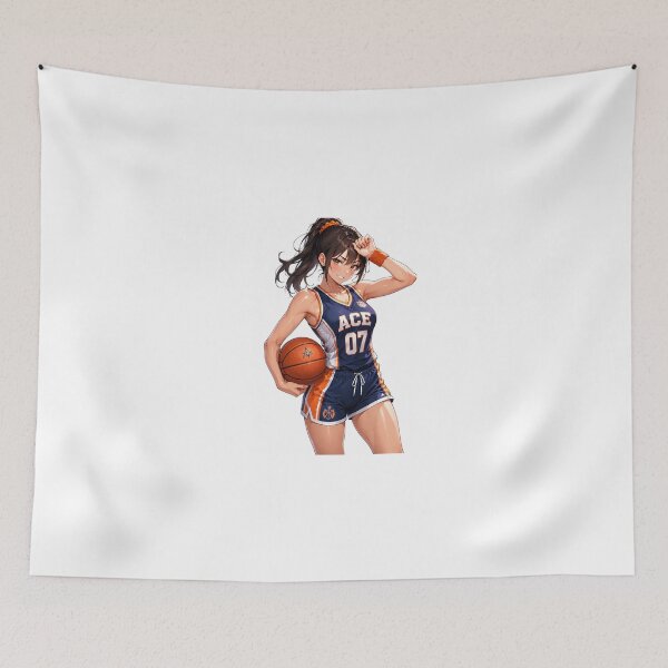 Item preview, Dynamic Basketball Star Athletic Anime Girl designed and sold by iloveanimechibi.