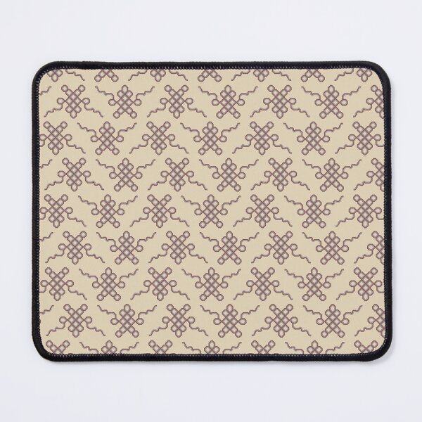 Item preview, Brown and Cream Tibetan Endless Knot Pattern designed and sold by ccitypictures.