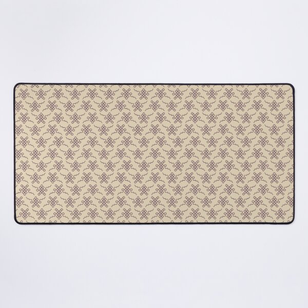 Item preview, Brown and Cream Tibetan Endless Knot Pattern designed and sold by ccitypictures.