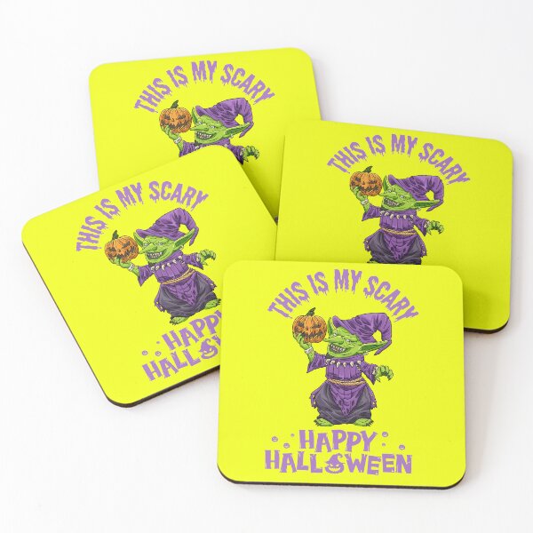 Item preview, This Is My Scary Witch - Cute Green Goblin Halloween Art designed and sold by PrimalBeastLab.