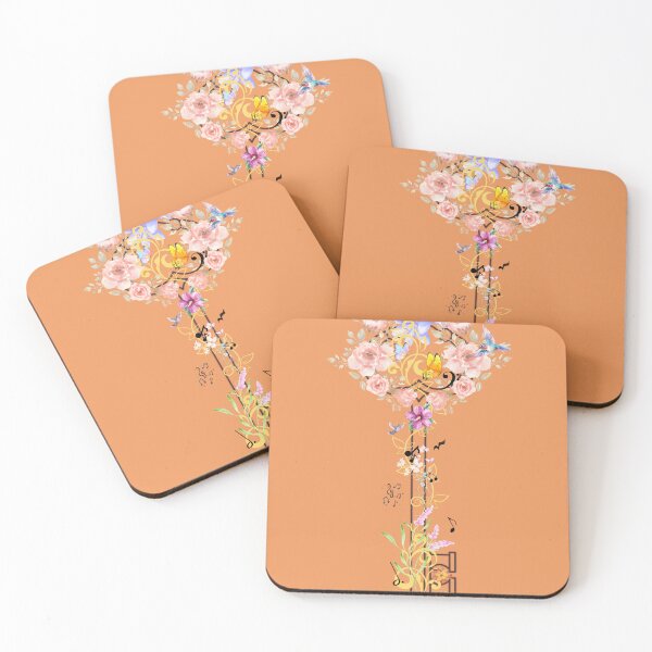 Item preview, The Key of Memory - Floral Watercolor Music Illustration designed and sold by Diseño que alegran tu día.