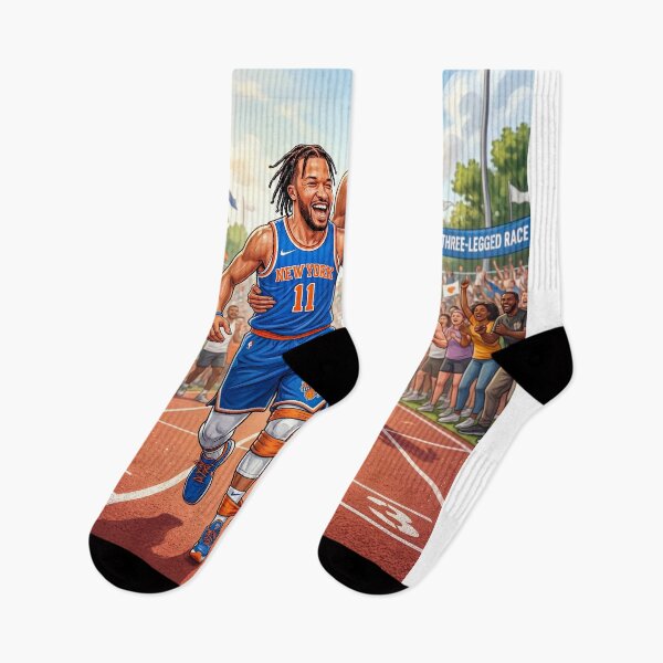 Item preview, Jalen Brunson And Victor Wembanyama Three Legged Race designed and sold by Home Decor Art.