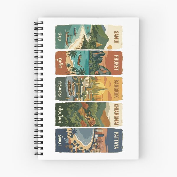 Item preview, Vintage Thailand Travel Poster Collection designed and sold by Muri Neko.