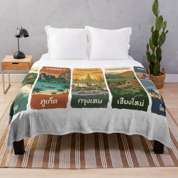 Item preview, Vintage Thailand Travel Poster Collection designed and sold by Muri Neko.