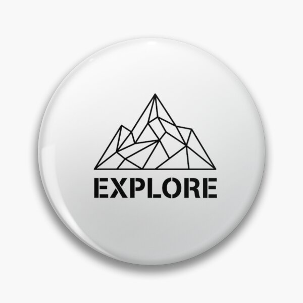 Item preview, Vintage Compass Explorer Scenic Mountain Badge designed and sold by GiggleInkTees.