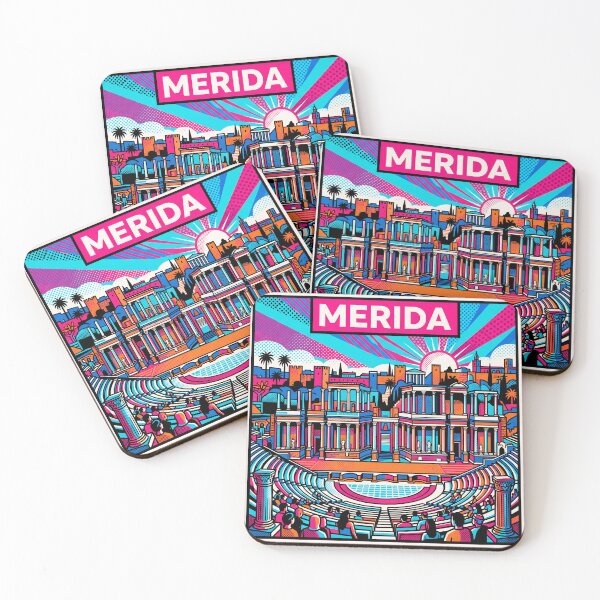 Item preview, Merida Spain Pop Art Poster - Modern Roman Theatre Art Print designed and sold by ryanguas.