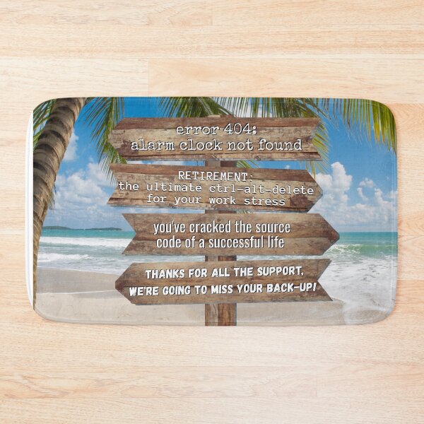 Item preview, Retirement Card for IT Professionals. Error 404 Alarm Clock Not Found designed and sold by Compusmurf Design.