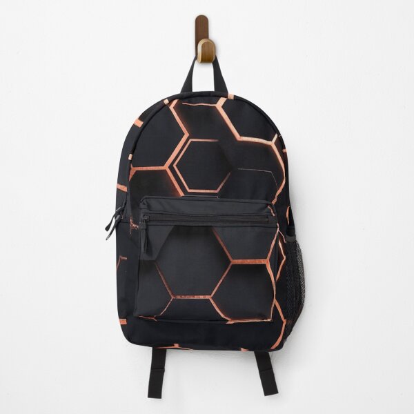 Item preview, Dark Honeycomb Tile with Copper Accents designed and sold by IntelliMindDesigns.
