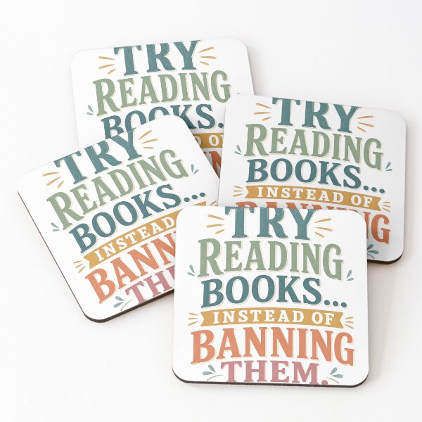 Item preview, Try Reading Books Instead Of Banning Them Anti Censorship designed and sold by Gnomes-design.