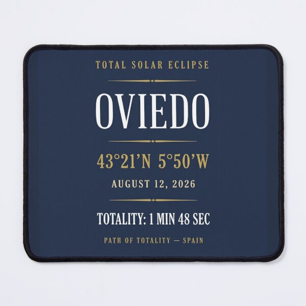 Item preview, Oviedo Total Solar Eclipse Spain 2026 Path of Totality designed and sold by CalmCapy Co.