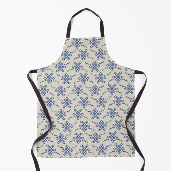 Item preview, Blue and Ivory Tibetan Endless Knot Pattern designed and sold by ccitypictures.