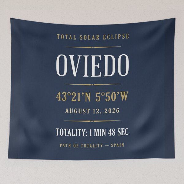 Item preview, Oviedo Total Solar Eclipse Spain 2026 Path of Totality designed and sold by CalmCapy Co.