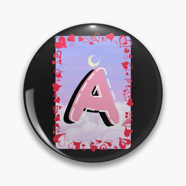 Item preview, Cute Letter A Monogram Aesthetic Heart Design designed and sold by Palette _Vibes.
