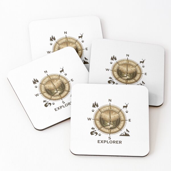 Item preview, Vintage Compass Explorer Scenic Mountain Badge designed and sold by GiggleInkTees.