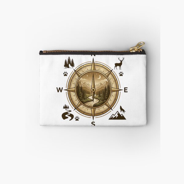 Item preview, Vintage Compass Explorer Scenic Mountain Badge designed and sold by GiggleInkTees.