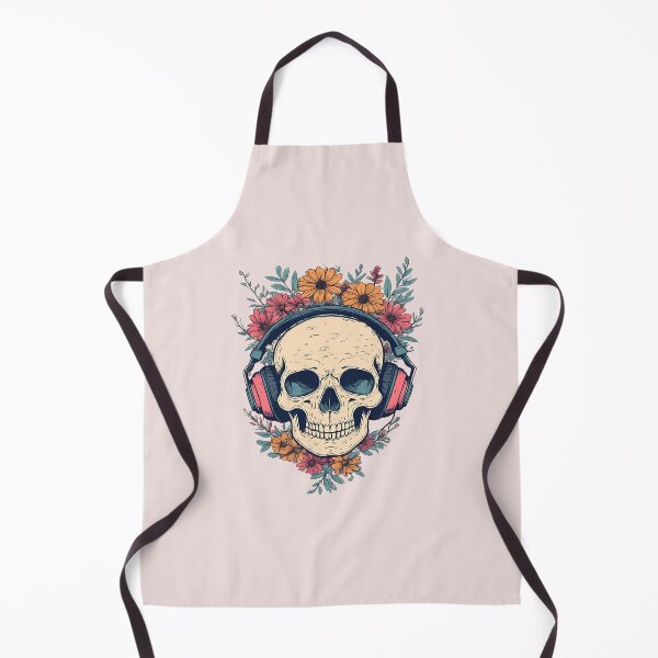 Item preview, Floral Skull with Headphones - World Music Day designed and sold by Art-Arcade6.