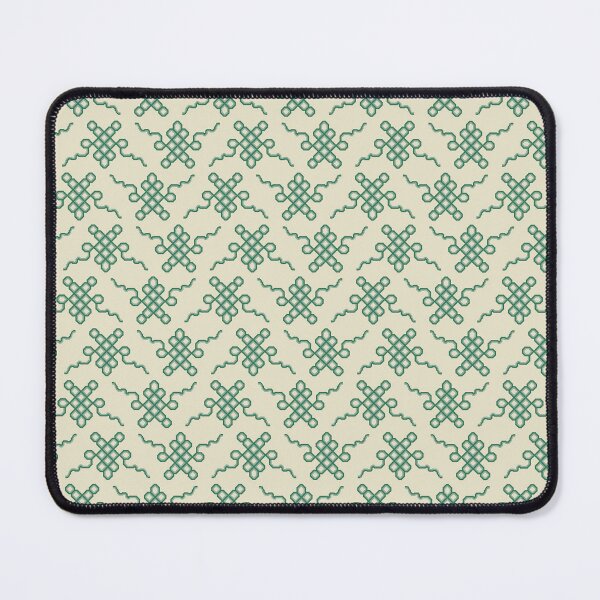 Item preview, Sage Green Tibetan Endless Knot Pattern designed and sold by ccitypictures.