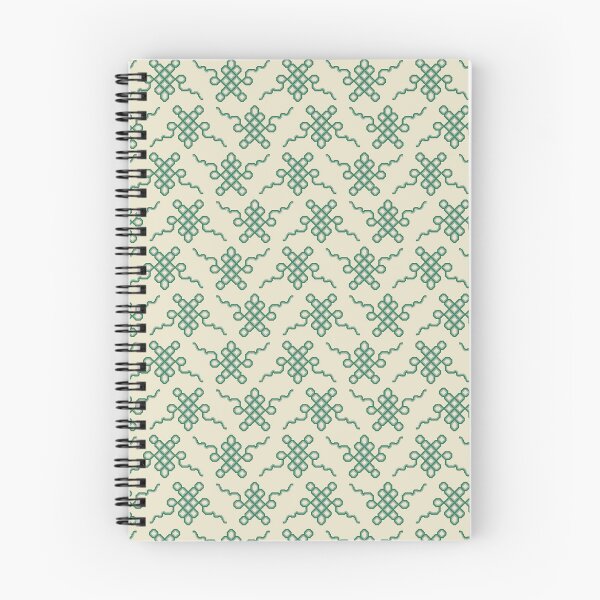 Item preview, Sage Green Tibetan Endless Knot Pattern designed and sold by ccitypictures.