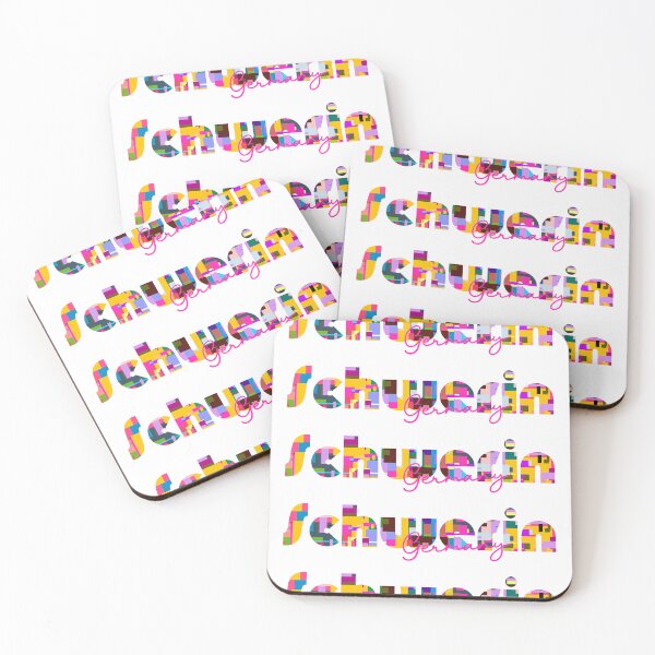Item preview, Schwerin, Germany, Vibrant Abstract City Typography Art designed and sold by Wanderful-roads.