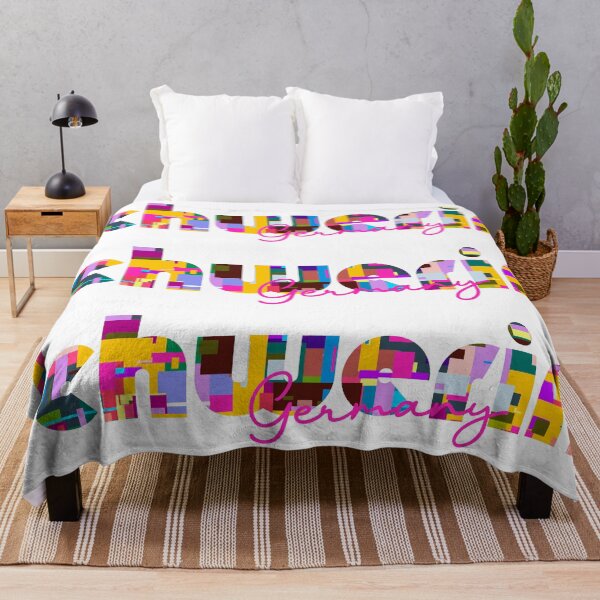 Item preview, Schwerin, Germany, Vibrant Abstract City Typography Art designed and sold by Wanderful-roads.