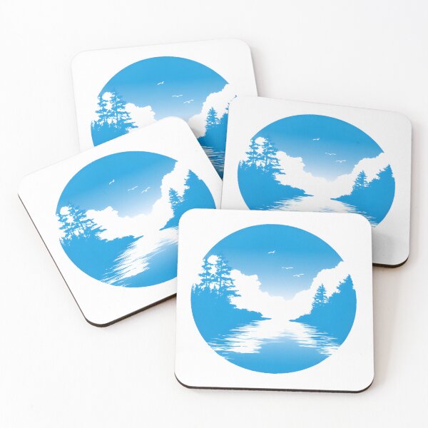 Item preview, Serene Forest Lake Landscape Circle designed and sold by Newrealis.