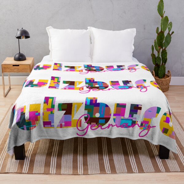 Item preview, Sulzburg, Germany, Vibrant Abstract City Typography Art designed and sold by Wanderful-roads.