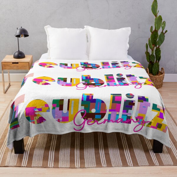 Item preview, Teublitz, Germany, Vibrant Abstract City Typography Art designed and sold by Wanderful-roads.