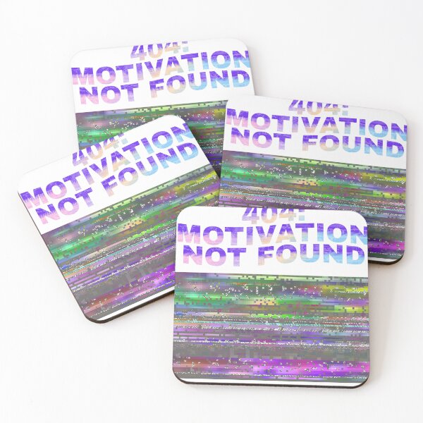 Item preview, 404 Motivation Not Found Glitch Art designed and sold by GraphixByHub.