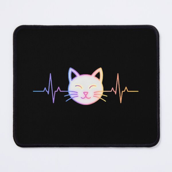Item preview, Neon Cat Heartbeat EKG Line Cute Vibe designed and sold by StranHabesre51.