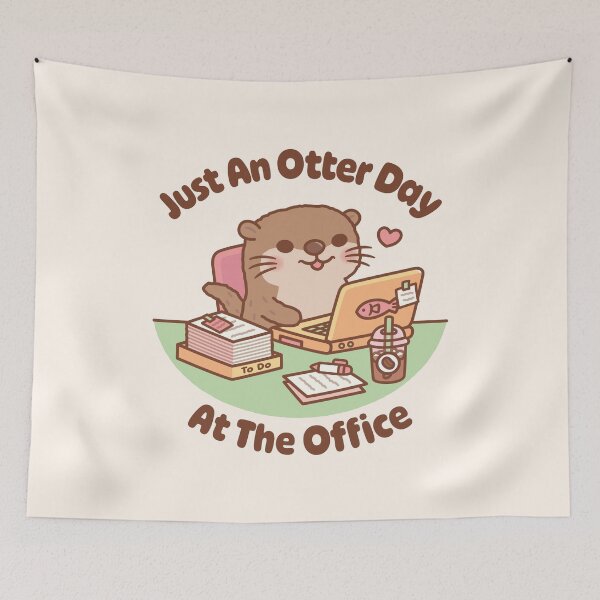 Item preview, Cute Hardworking Otter Just An Otter Day at the Office designed and sold by rustydoodle.