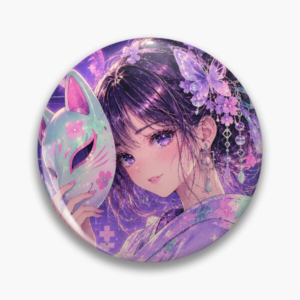 Item preview, Kitsune Mask Anime Girl | Japanese Fantasy Art designed and sold by KawaiiLabo.