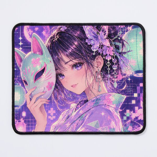 Item preview, Kitsune Mask Anime Girl | Japanese Fantasy Art designed and sold by KawaiiLabo.