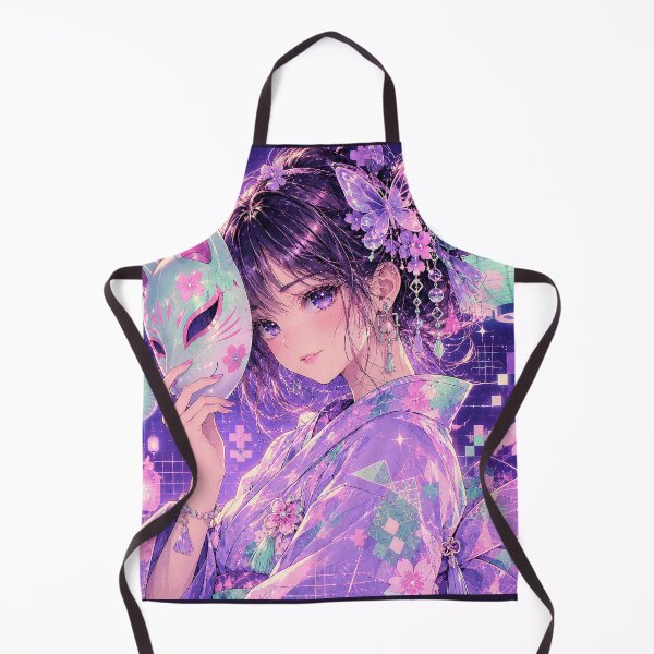Item preview, Kitsune Mask Anime Girl | Japanese Fantasy Art designed and sold by KawaiiLabo.