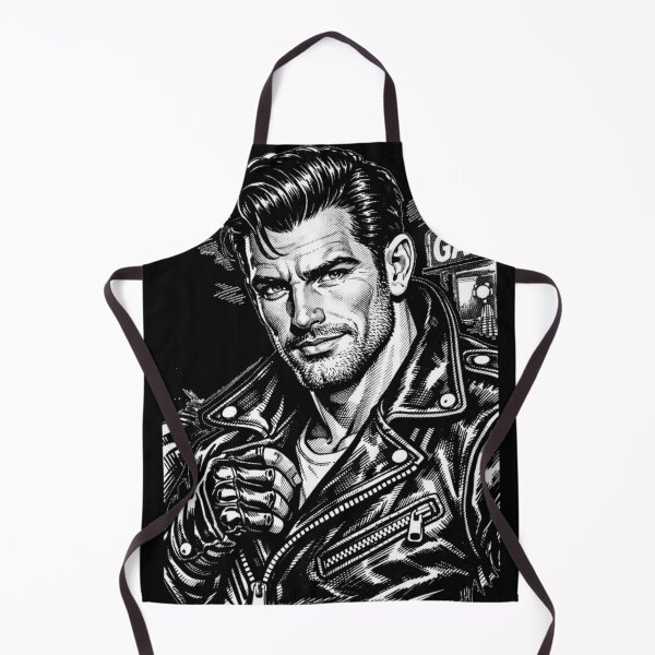 Item preview, 1950s Gay Leather Biker Daddy Gas Stop Leder Pride Graphic Design designed and sold by ItsAKinkThing.