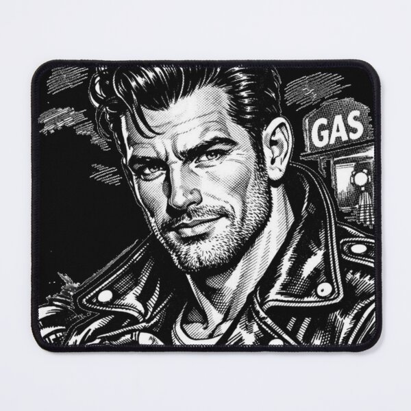 Item preview, 1950s Gay Leather Biker Daddy Gas Stop Leder Pride Graphic Design designed and sold by ItsAKinkThing.