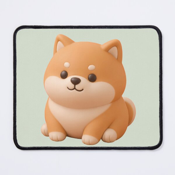 Item preview, Cute Shiba Inu Dog Chibi 3D Matte designed and sold by ArtdesignsA.