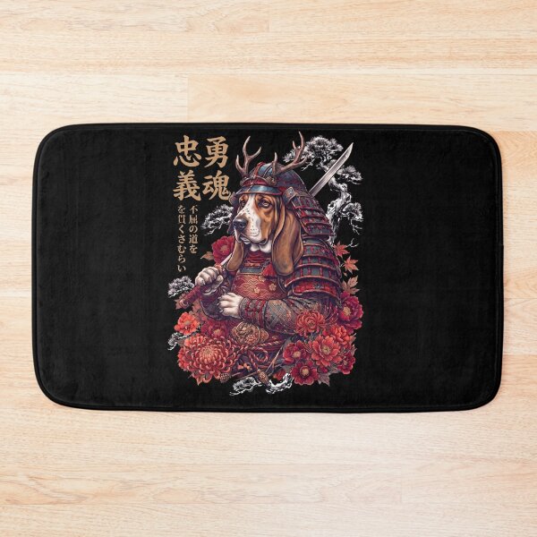 Item preview, Japanese Basset Hound Art Samurai Aesthetic Dog Owner designed and sold by DoodleTortle.