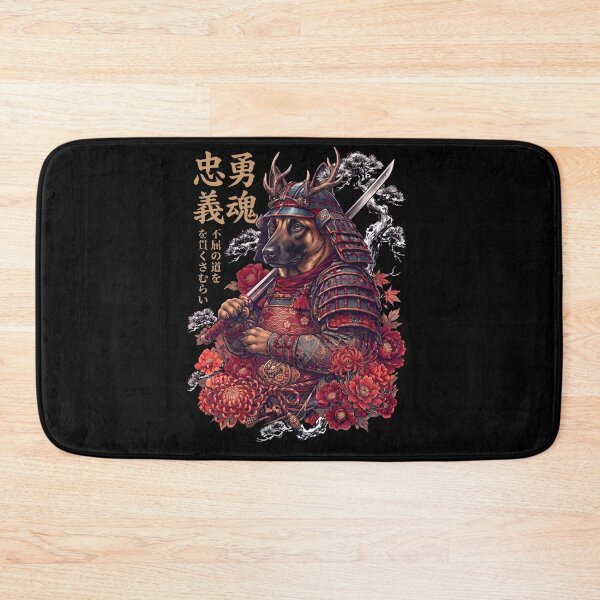 Item preview, Japanese Belgian Malinois Art Samurai Aesthetic Dog Owner designed and sold by DoodleTortle.