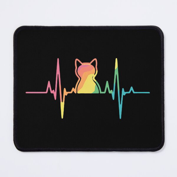 Item preview, Cat Heartbeat Rainbow Pulse Pride Tee designed and sold by StranHabesre51.