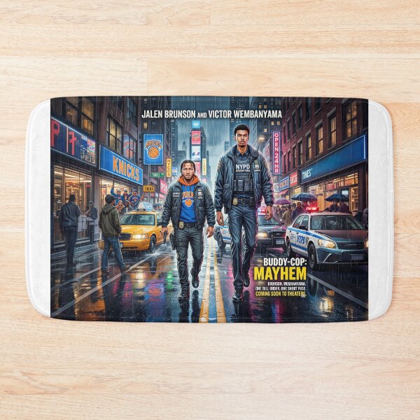 Item preview, Jalen Brunson Victor Wembanyama NYPD Buddy Cops designed and sold by Home Decor Art.