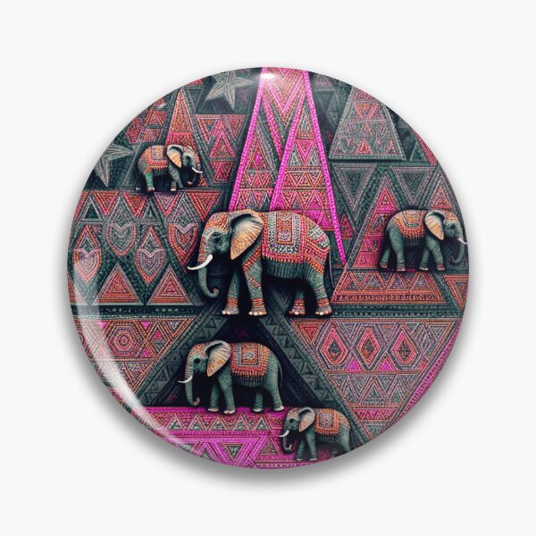 Item preview, Ornamental Ethnic Elephant Motif designed and sold by AmDecor.