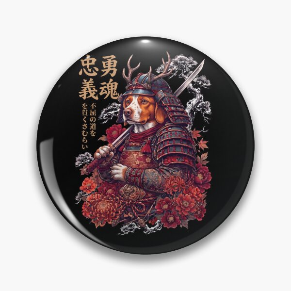 Item preview, Japanese Brittany Art Samurai Aesthetic Dog Owner designed and sold by DoodleTortle.