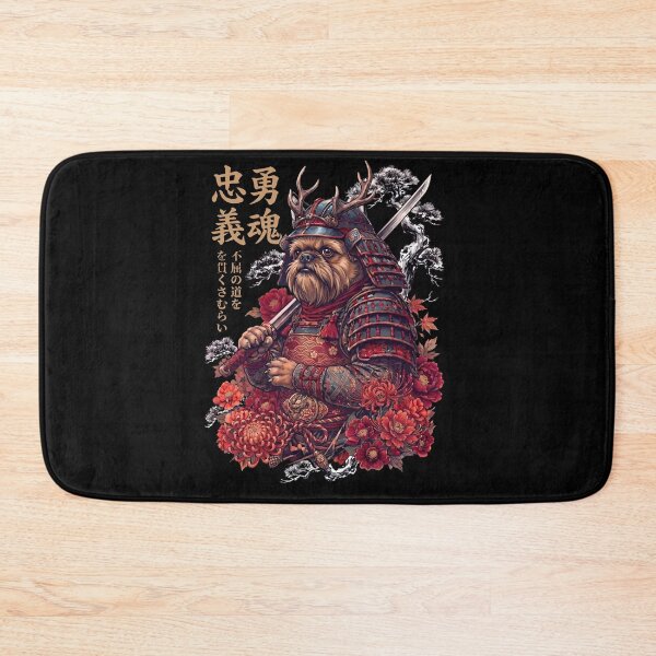 Item preview, Japanese Brussels Griffon Art Samurai Aesthetic Dog Owner designed and sold by DoodleTortle.