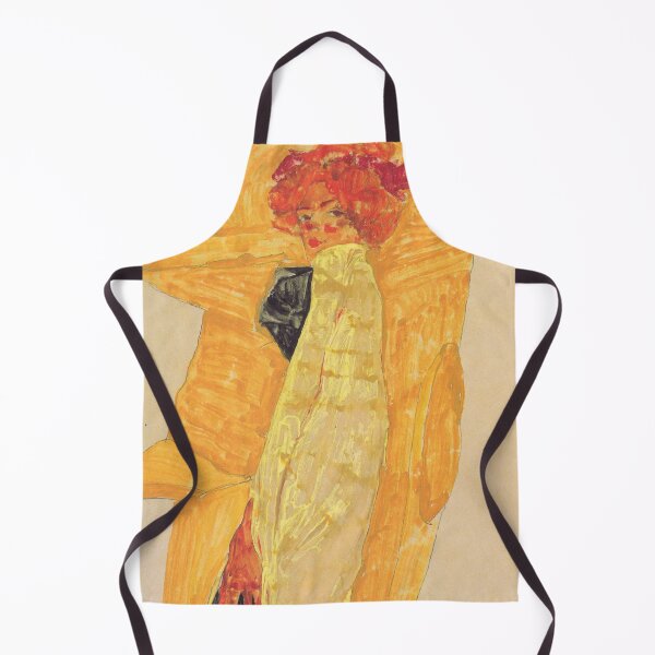Item preview, Egon Schiele - Gerti in front of ochre-colored drapery designed and sold by Erlin Rudho.
