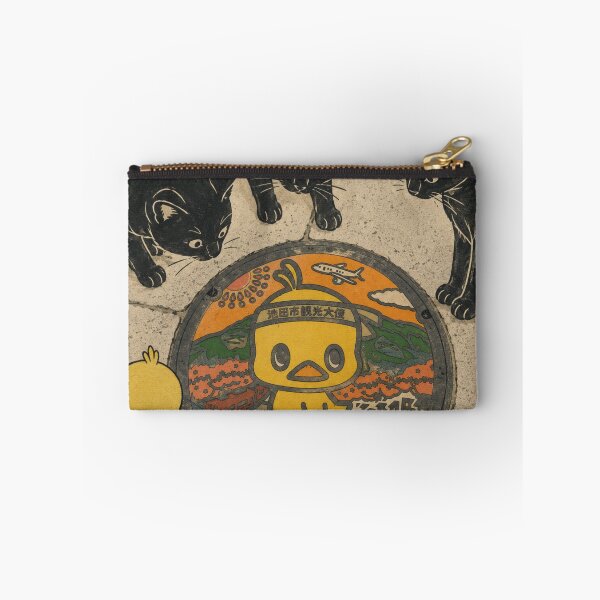Item preview, Curious Black Cats and Chick Meeting the Ikeda City Manhole Cover designed and sold by Komatoya.