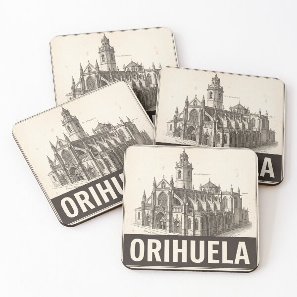 Item preview, Orihuela Spain Cathedral Poster - Historic Architectural Etching Art designed and sold by ryanguas.