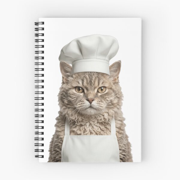 Item preview, Funny Selkirk Rex Cat Chef Realistic Animal Cooking Humor Art designed and sold by LazyOwlStore.