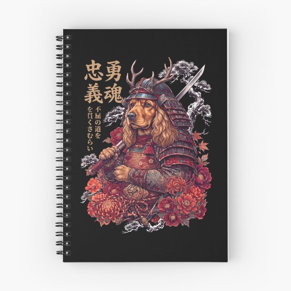 Item preview, Japanese Cocker Spaniel Art Samurai Aesthetic Dog Owner designed and sold by DoodleTortle.