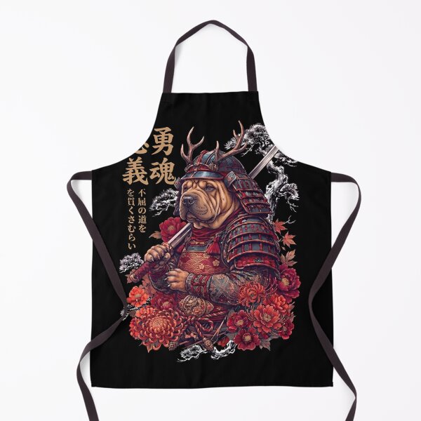 Item preview, Japanese Chinese Shar Pei Art Samurai Aesthetic Dog Owner designed and sold by DoodleTortle.